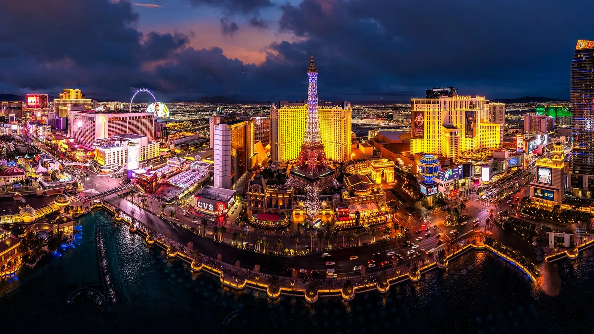 The Las Vegas Strip at dusk